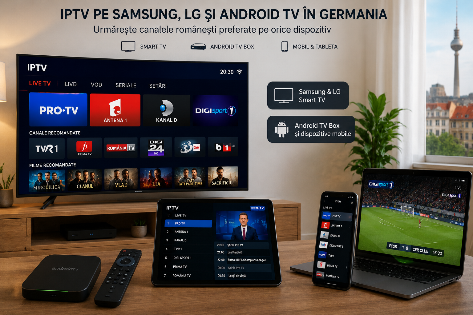 IPTV pentru fotbal și sport în Germania