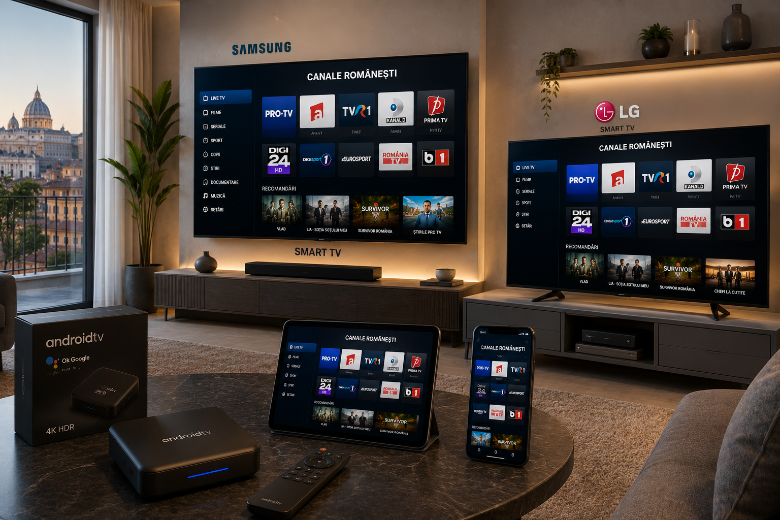 IPTV pe Samsung LG și Android TV în Italia